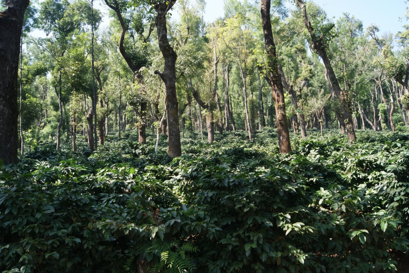 A shade-grown coffee estate in Coorg, Karnataka